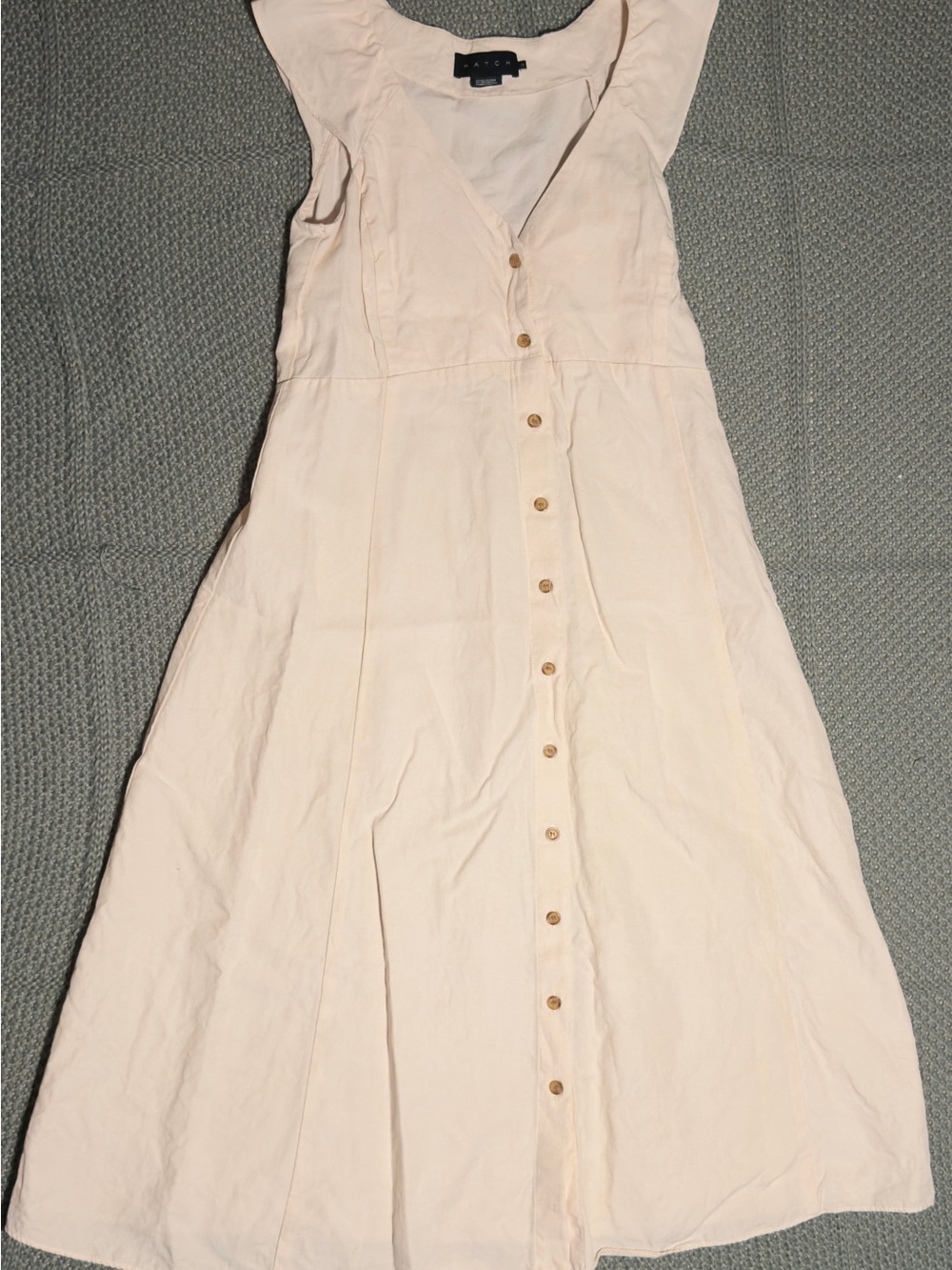 Hatch Blush Pink Button-Front Midi Dress